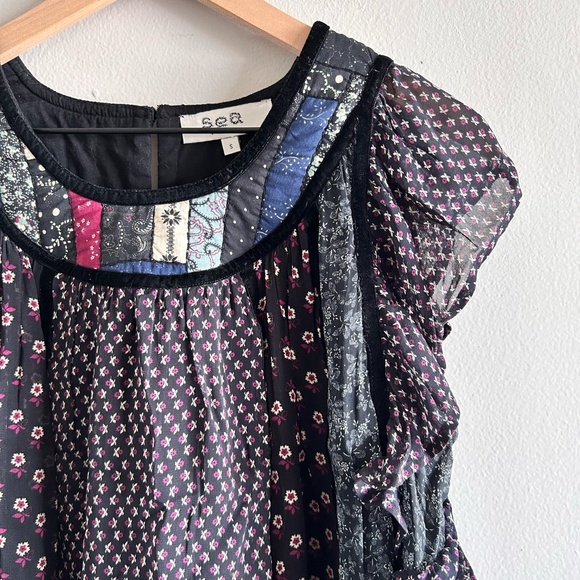 Sea New York Alani Print Flutter Sleeve Top – Size Small - Picture 7 of 16